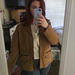 Vintage Tan Suede Jacket 70s style